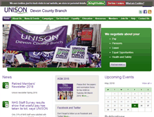 Tablet Screenshot of devoncountyunison.org.uk
